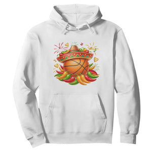 Funny Cinco De Mayo Basketball Hoodie Mexican Fiesta Hoops Party TS12 White Print Your Wear