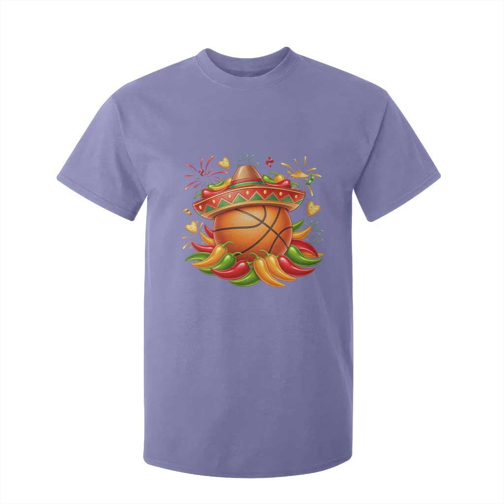 Funny Cinco De Mayo Basketball T Shirt For Kid Mexican Fiesta Hoops Party TS12 Violet Print Your Wear
