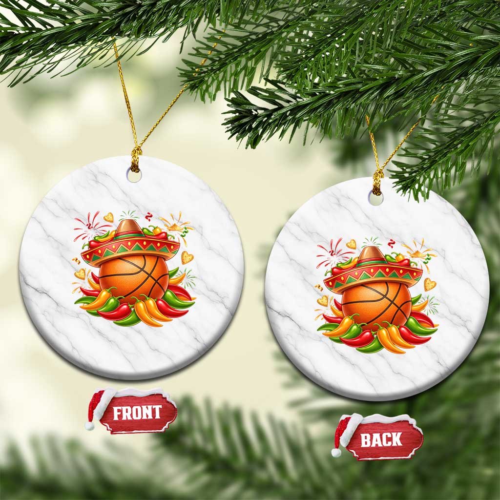 Funny Cinco De Mayo Basketball Ceramic Ornament Mexican Fiesta Hoops Party TS12 1pc White Marble Print Your Wear