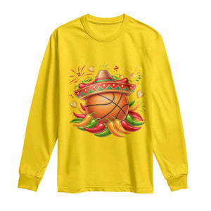 Funny Cinco De Mayo Basketball Long Sleeve Shirt Mexican Fiesta Hoops Party TS12 Daisy Print Your Wear