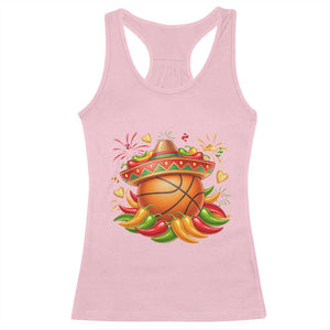 Funny Cinco De Mayo Basketball Racerback Tank Top Mexican Fiesta Hoops Party TS12 Light Pink Print Your Wear