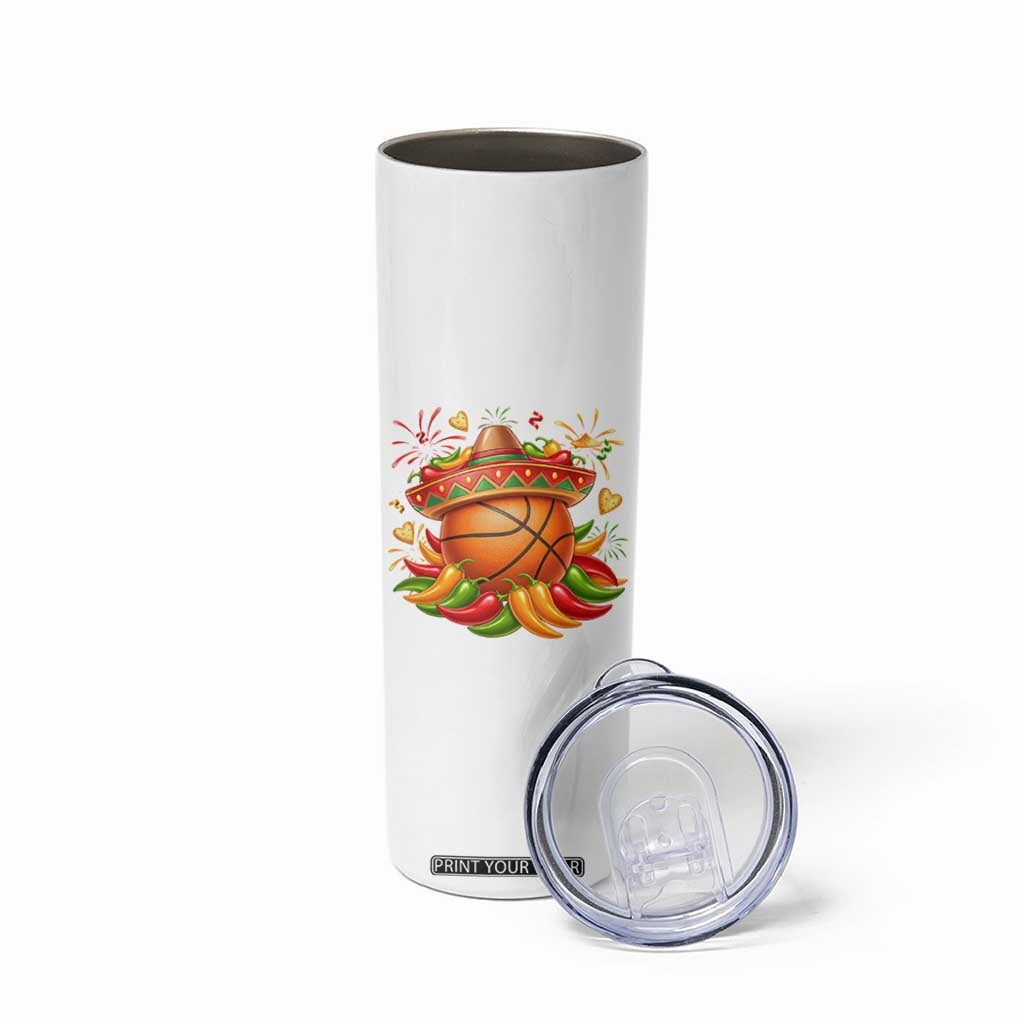 Funny Cinco De Mayo Basketball Skinny Tumbler Mexican Fiesta Hoops Party TS12 Print Your Wear