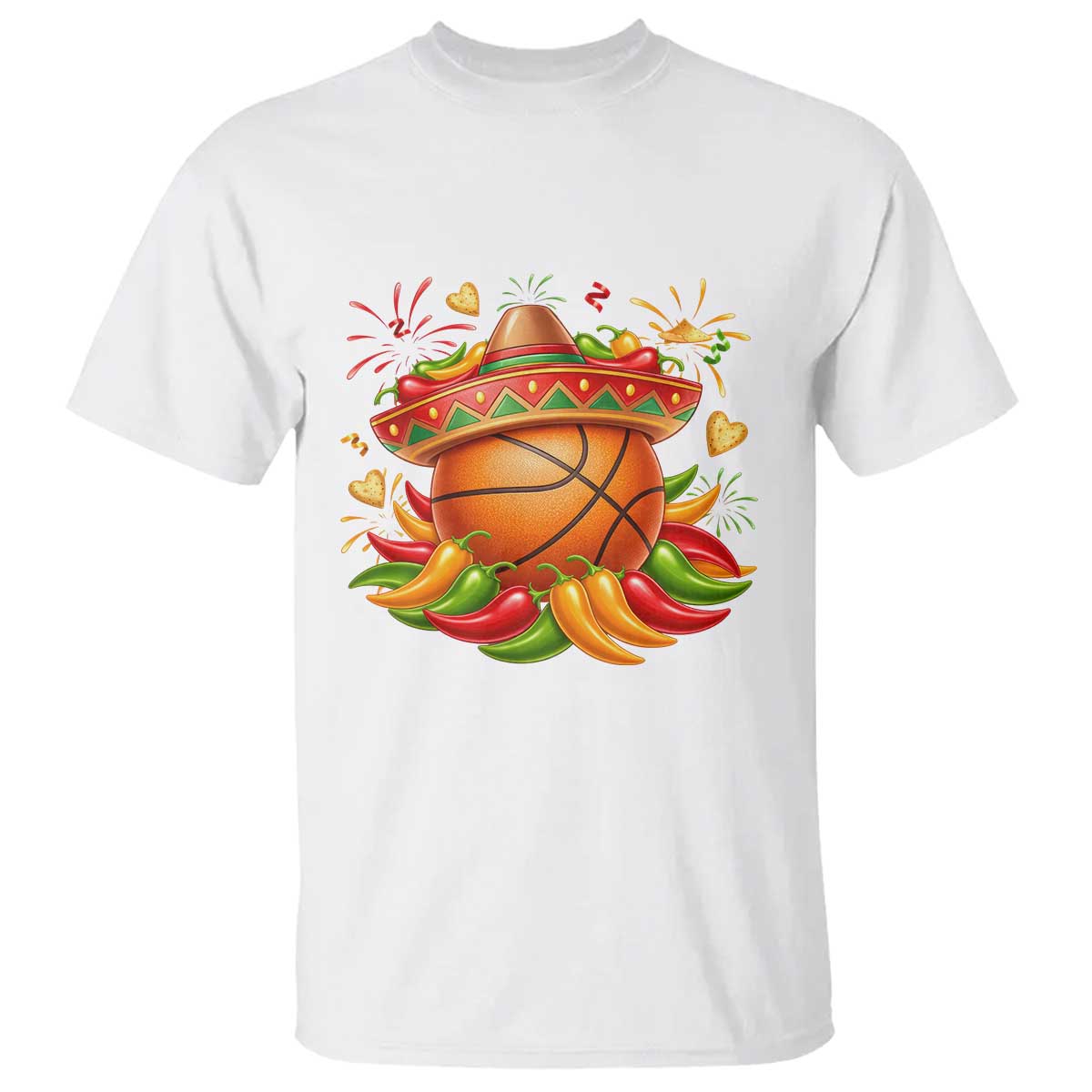 Funny Cinco De Mayo Basketball T Shirt Mexican Fiesta Hoops Party TS12 White Print Your Wear