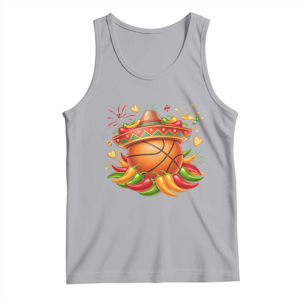 Funny Cinco De Mayo Basketball Tank Top Mexican Fiesta Hoops Party TS12 Athletic Heather Print Your Wear