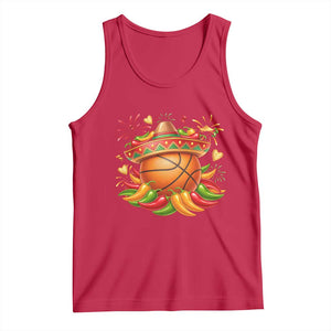 Funny Cinco De Mayo Basketball Tank Top Mexican Fiesta Hoops Party TS12 Red Print Your Wear
