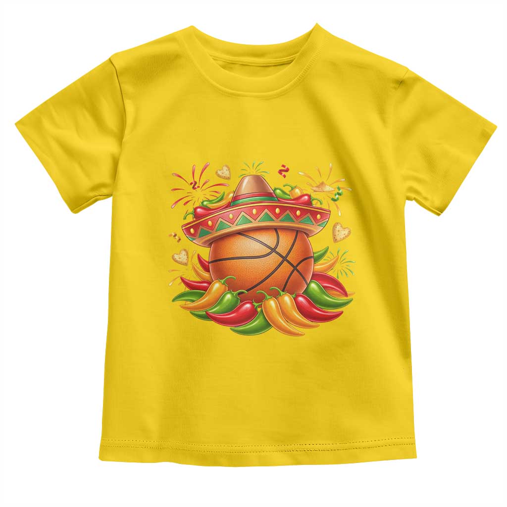 Funny Cinco De Mayo Basketball Toddler T Shirt Mexican Fiesta Hoops Party TS12 Daisy Print Your Wear