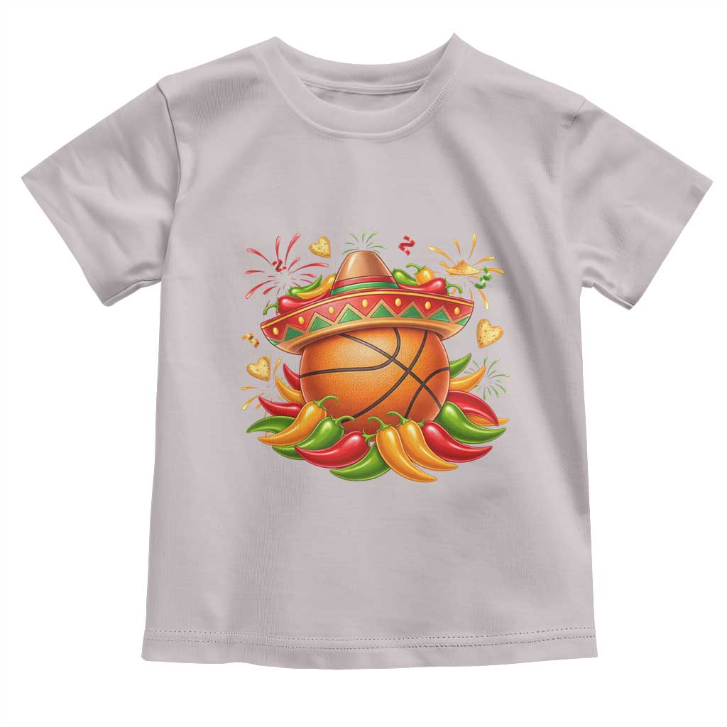 Funny Cinco De Mayo Basketball Toddler T Shirt Mexican Fiesta Hoops Party TS12 Ice Gray Print Your Wear
