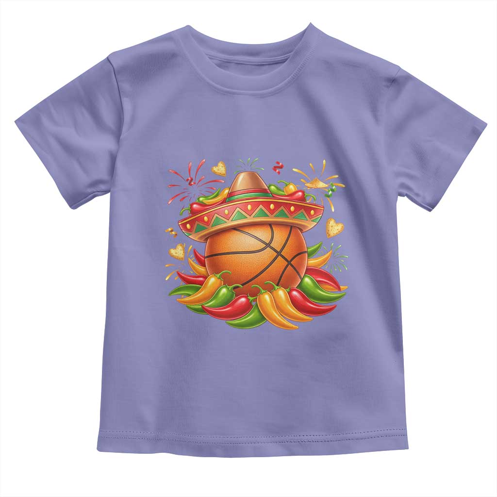 Funny Cinco De Mayo Basketball Toddler T Shirt Mexican Fiesta Hoops Party TS12 Violet Print Your Wear