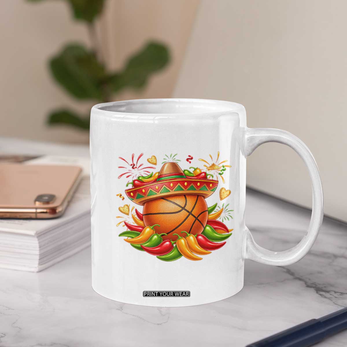 Funny Cinco De Mayo Basketball Coffee Mug Mexican Fiesta Hoops Party TS12 Print Your Wear
