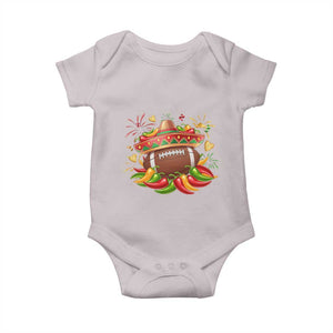 Funny Cinco De Mayo Football Baby Onesie Mexican Fiesta Party TS12 Ice Gray Print Your Wear
