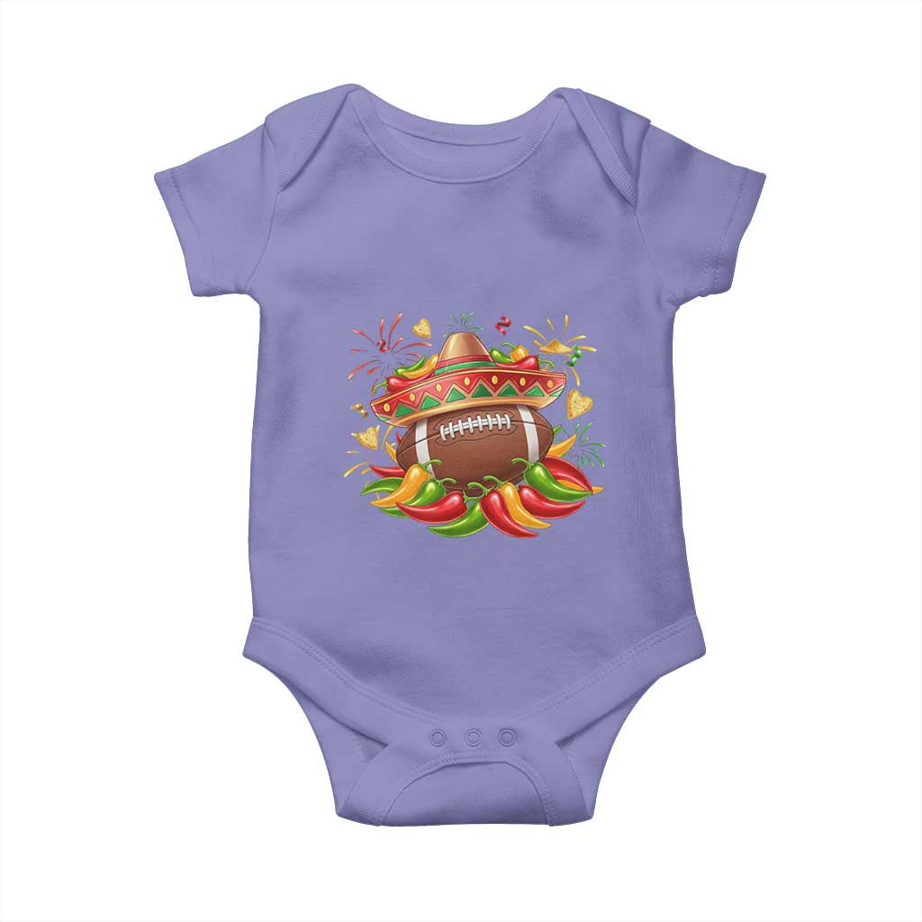 Funny Cinco De Mayo Football Baby Onesie Mexican Fiesta Party TS12 Violet Print Your Wear