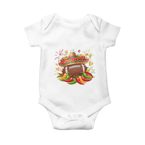 Funny Cinco De Mayo Football Baby Onesie Mexican Fiesta Party TS12 White Print Your Wear