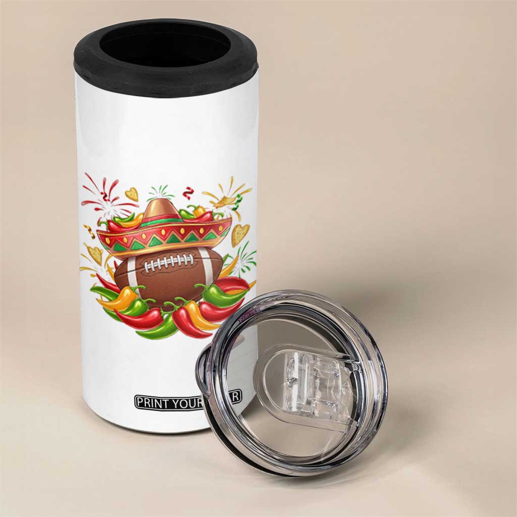 Funny Cinco De Mayo Football 4 in 1 Can Cooler Tumbler Mexican Fiesta Party TS12 Print Your Wear