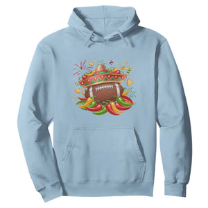 Funny Cinco De Mayo Football Hoodie Mexican Fiesta Party TS12 Light Blue Print Your Wear