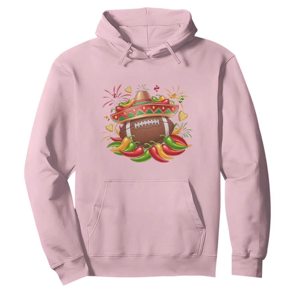 Funny Cinco De Mayo Football Hoodie Mexican Fiesta Party TS12 Light Pink Print Your Wear