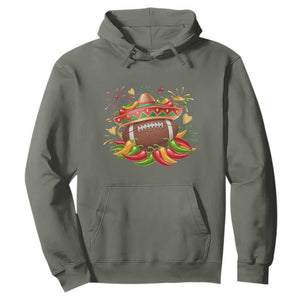 Funny Cinco De Mayo Football Hoodie Mexican Fiesta Party TS12 Military Green Print Your Wear