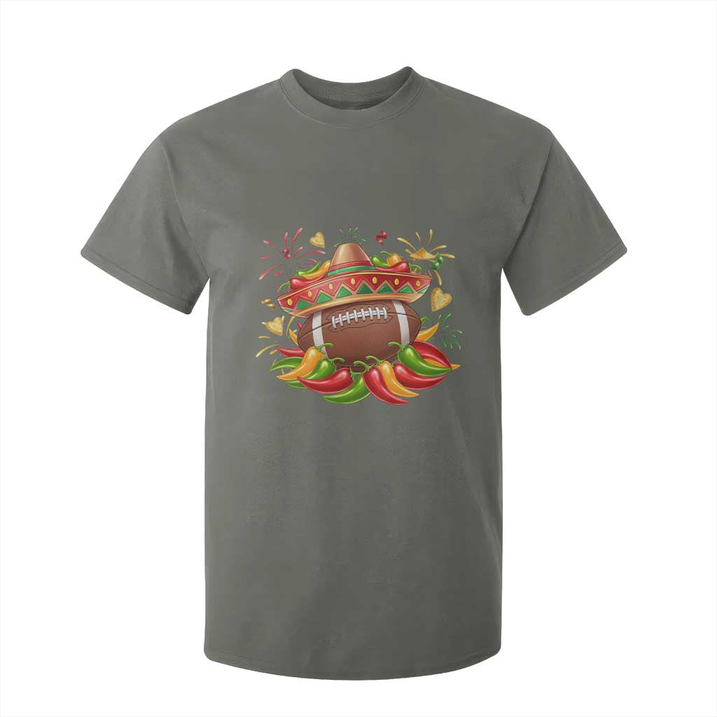 Funny Cinco De Mayo Football T Shirt For Kid Mexican Fiesta Party TS12 Military Green Print Your Wear
