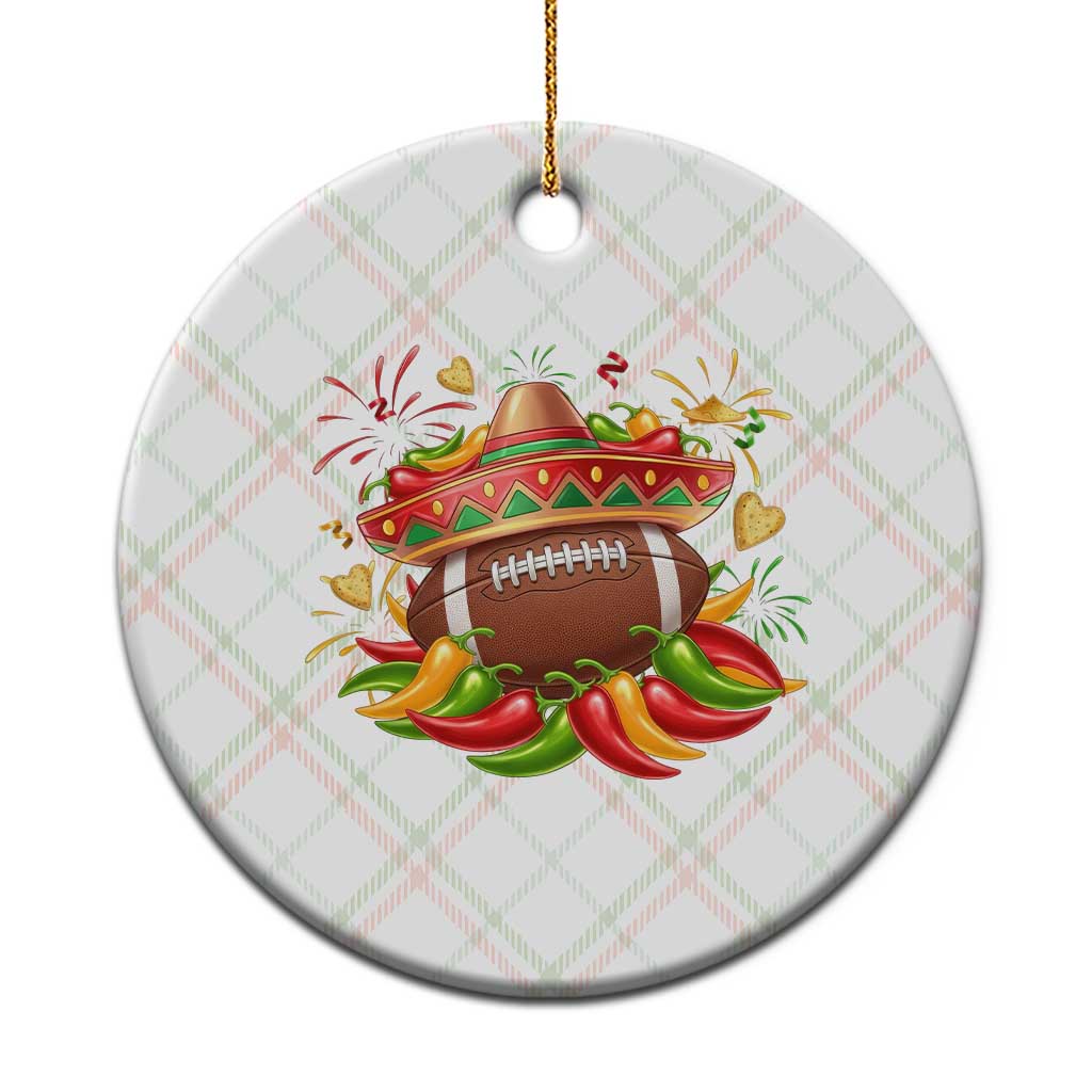 Funny Cinco De Mayo Football Ceramic Ornament Mexican Fiesta Party TS12 1pc Christmas Plaid Print Your Wear