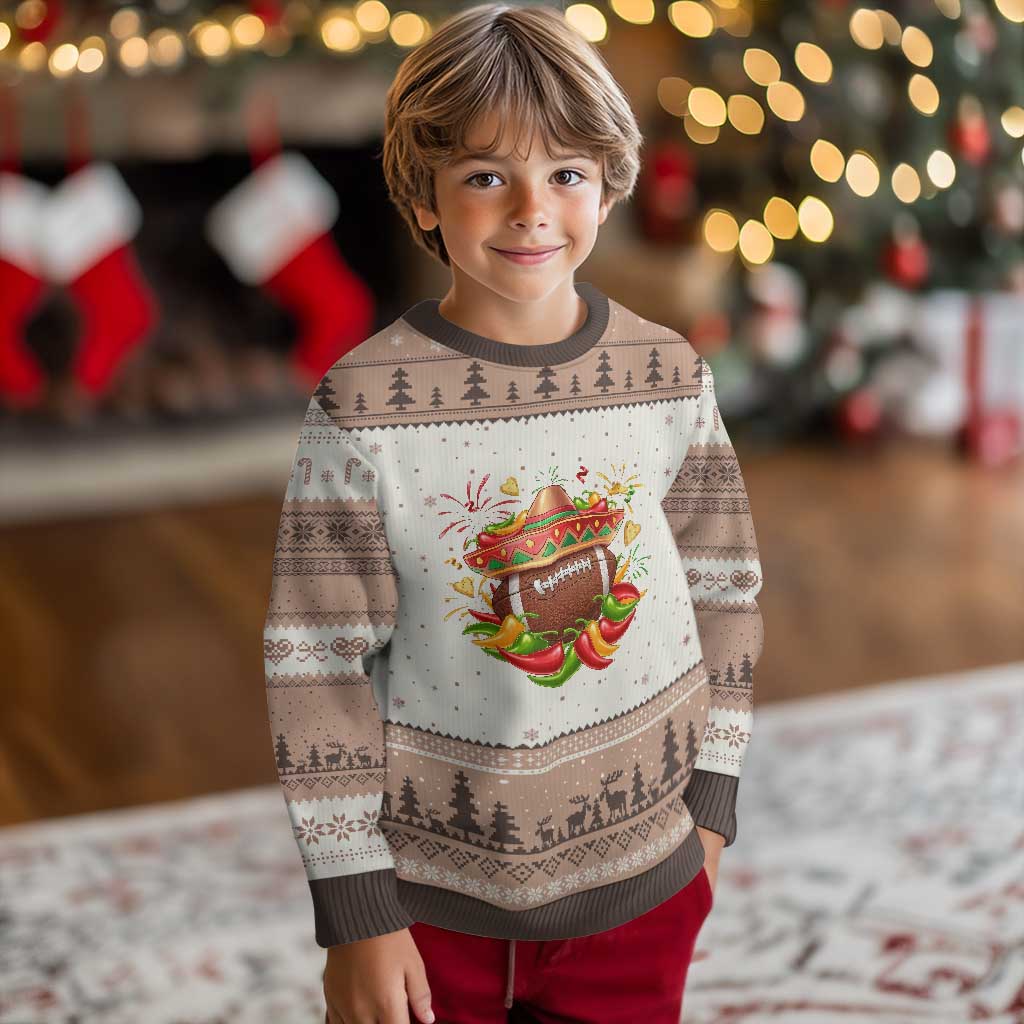 Funny Cinco De Mayo Football Ugly Christmas Sweater Mexican Fiesta Party TS12 Mocha Mousse Print Your Wear