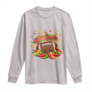 Funny Cinco De Mayo Football Long Sleeve Shirt Mexican Fiesta Party TS12 Ice Gray Print Your Wear