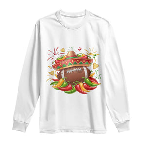 Funny Cinco De Mayo Football Long Sleeve Shirt Mexican Fiesta Party TS12 White Print Your Wear