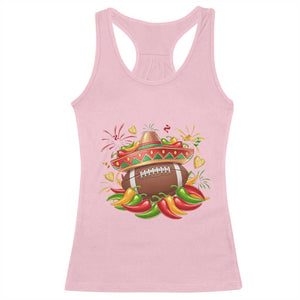 Funny Cinco De Mayo Football Racerback Tank Top Mexican Fiesta Party TS12 Light Pink Print Your Wear