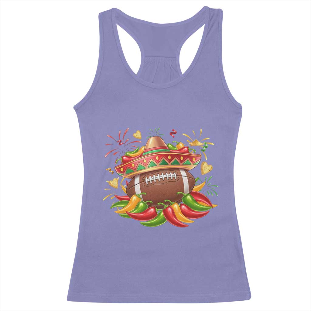 Funny Cinco De Mayo Football Racerback Tank Top Mexican Fiesta Party TS12 Violet Print Your Wear