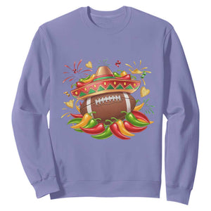 Funny Cinco De Mayo Football Sweatshirt Mexican Fiesta Party TS12 Violet Print Your Wear