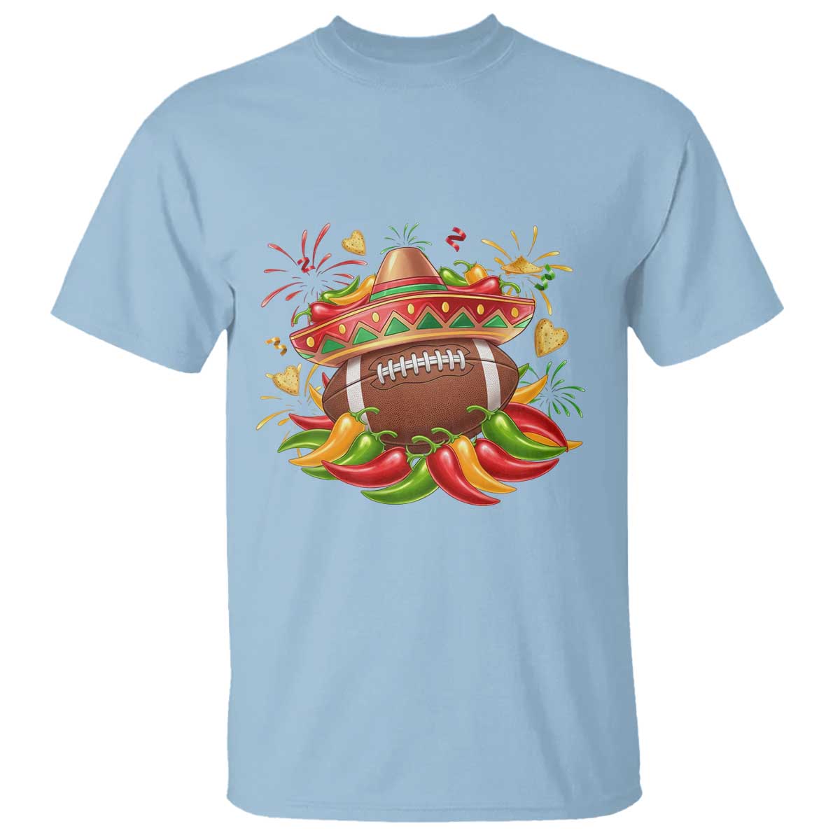 Funny Cinco De Mayo Football T Shirt Mexican Fiesta Party TS12 Light Blue Print Your Wear