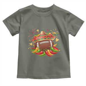 Funny Cinco De Mayo Football Toddler T Shirt Mexican Fiesta Party TS12 Military Green Print Your Wear