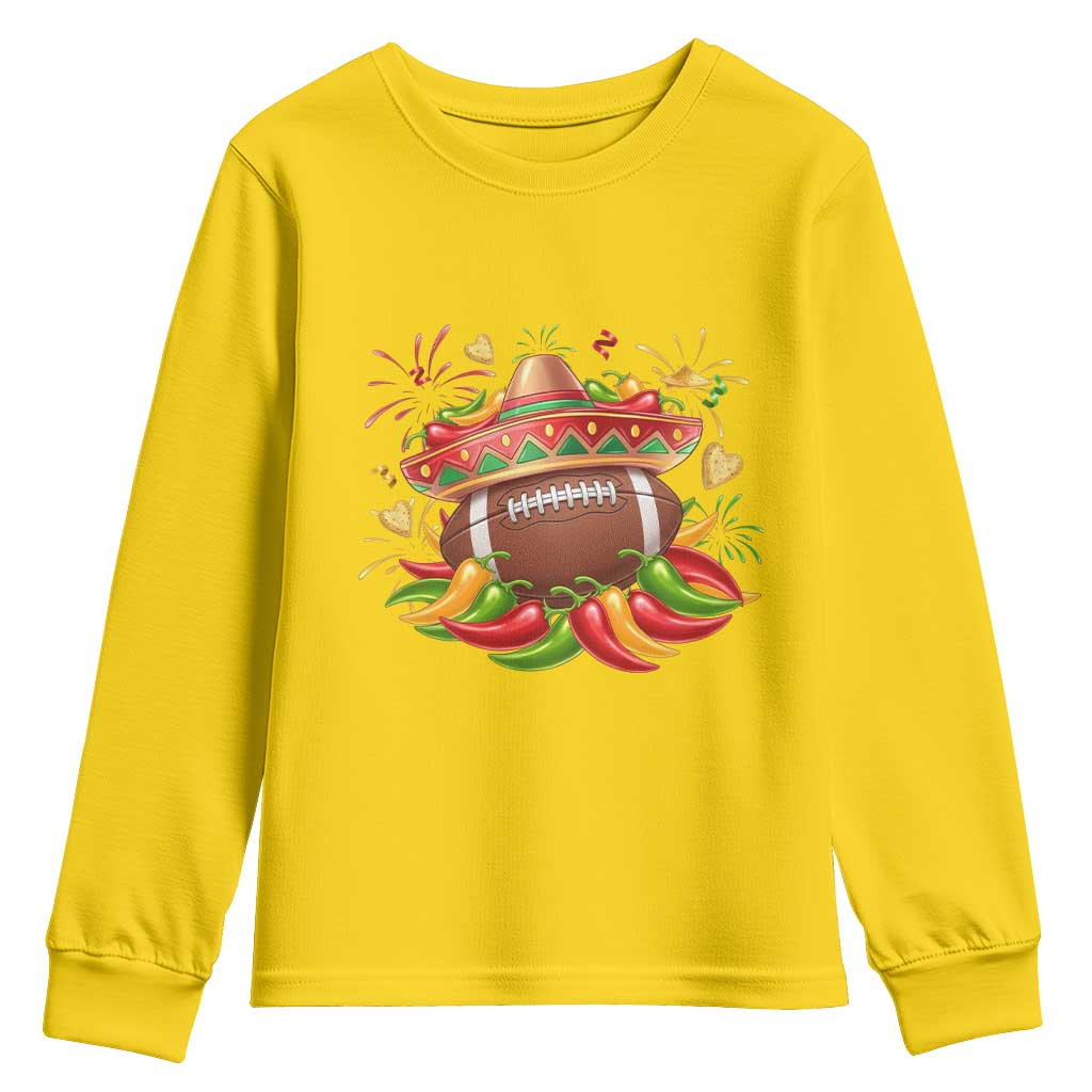 Funny Cinco De Mayo Football Youth Sweatshirt Mexican Fiesta Party TS12 Daisy Print Your Wear