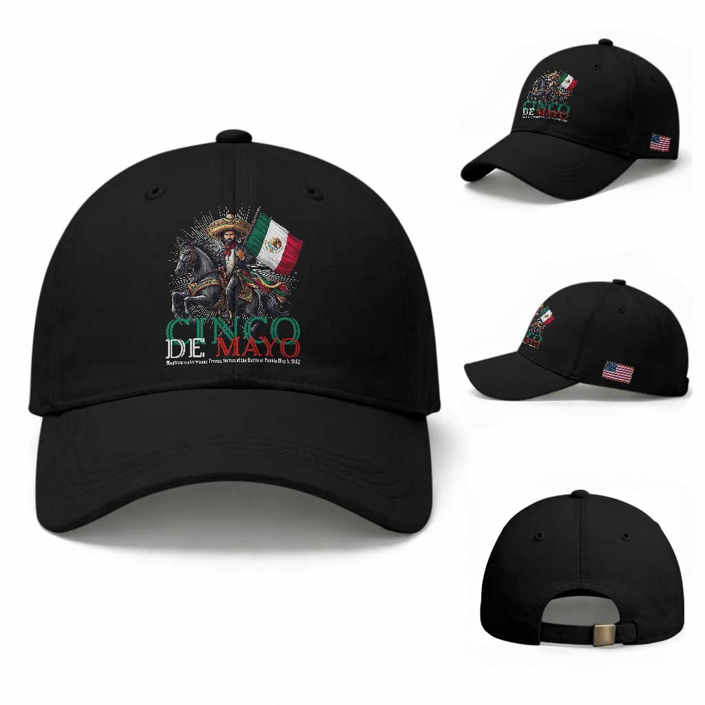 Cinco De Mayo Battle Of Puebla Baseball Cap Historical Mexican Heritage TS12 Baseball Cap Universal Fit Black Print Your Wear