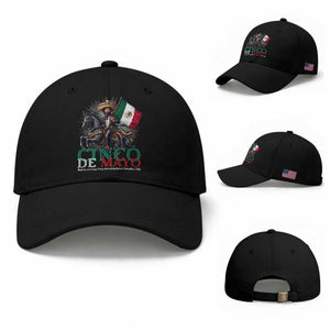 Cinco De Mayo Battle Of Puebla Baseball Cap Historical Mexican Heritage TS12 Baseball Cap Universal Fit Black Print Your Wear
