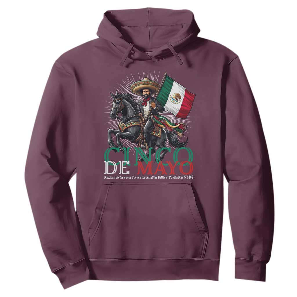 Cinco De Mayo Battle Of Puebla Hoodie Historical Mexican Heritage TS12 Maroon Print Your Wear