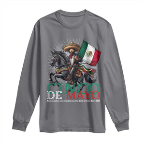 Cinco De Mayo Battle Of Puebla Long Sleeve Shirt Historical Mexican Heritage TS12 Charcoal Print Your Wear