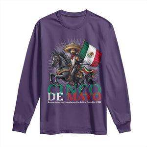 Cinco De Mayo Battle Of Puebla Long Sleeve Shirt Historical Mexican Heritage TS12 Purple Print Your Wear
