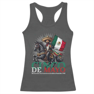 Cinco De Mayo Battle Of Puebla Racerback Tank Top Historical Mexican Heritage TS12 Dark Heather Print Your Wear