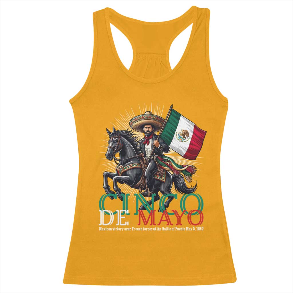 Cinco De Mayo Battle Of Puebla Racerback Tank Top Historical Mexican Heritage TS12 Gold Print Your Wear