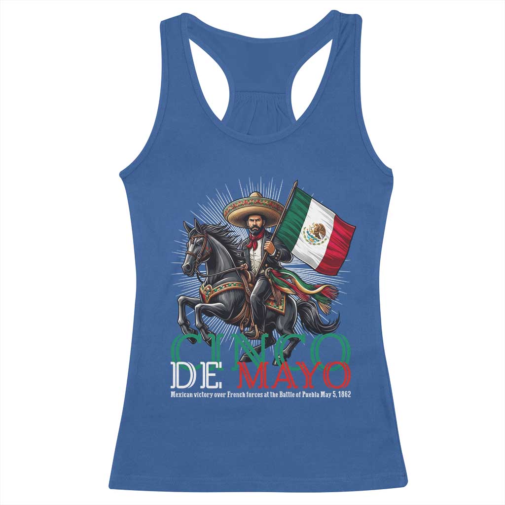 Cinco De Mayo Battle Of Puebla Racerback Tank Top Historical Mexican Heritage TS12 Royal Blue Print Your Wear