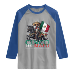 Cinco De Mayo Battle Of Puebla Raglan Shirt Historical Mexican Heritage TS12 Sport Gray Royal Print Your Wear