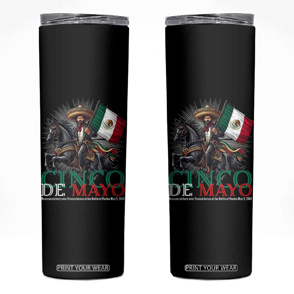 Cinco De Mayo Battle Of Puebla Skinny Tumbler Historical Mexican Heritage TS12 Black Print Your Wear
