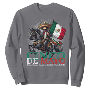 Cinco De Mayo Battle Of Puebla Sweatshirt Historical Mexican Heritage TS12 Charcoal Print Your Wear