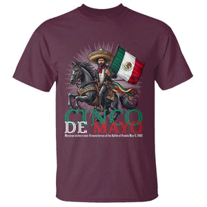 Cinco De Mayo Battle Of Puebla T Shirt Historical Mexican Heritage TS12 Maroon Print Your Wear
