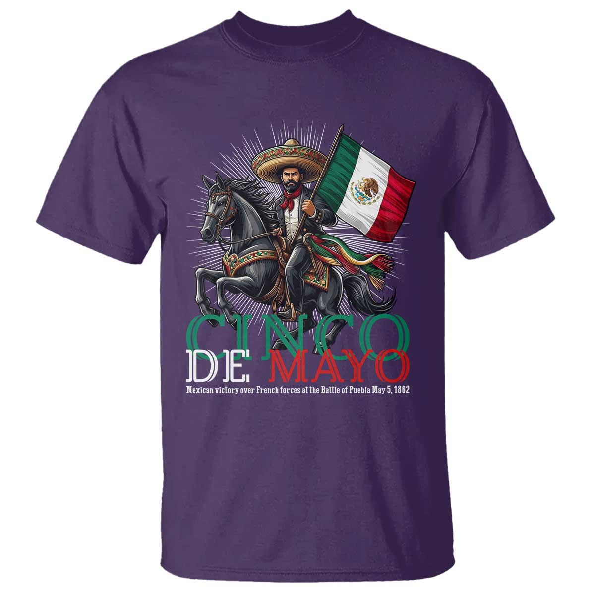 Cinco De Mayo Battle Of Puebla T Shirt Historical Mexican Heritage TS12 Purple Print Your Wear