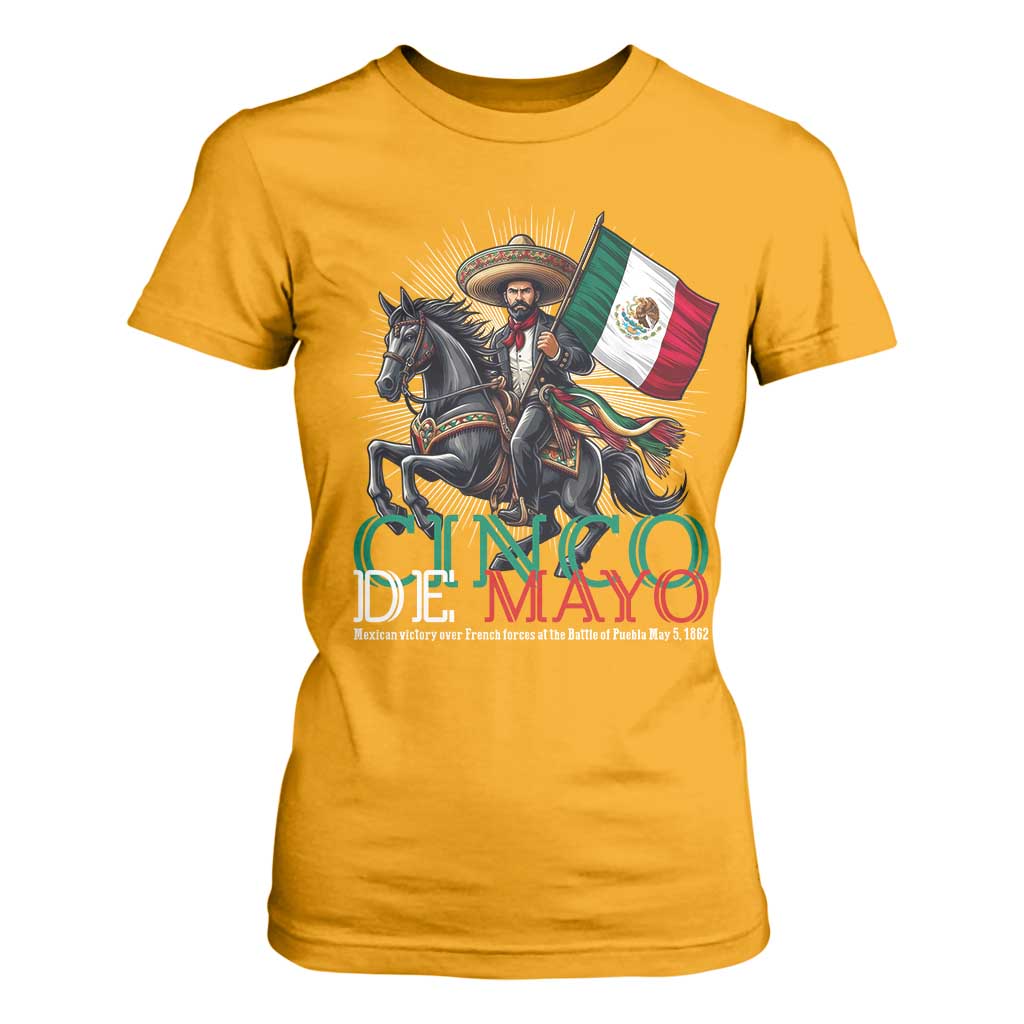 Cinco De Mayo Battle Of Puebla T Shirt For Women Historical Mexican Heritage TS12 Gold Print Your Wear
