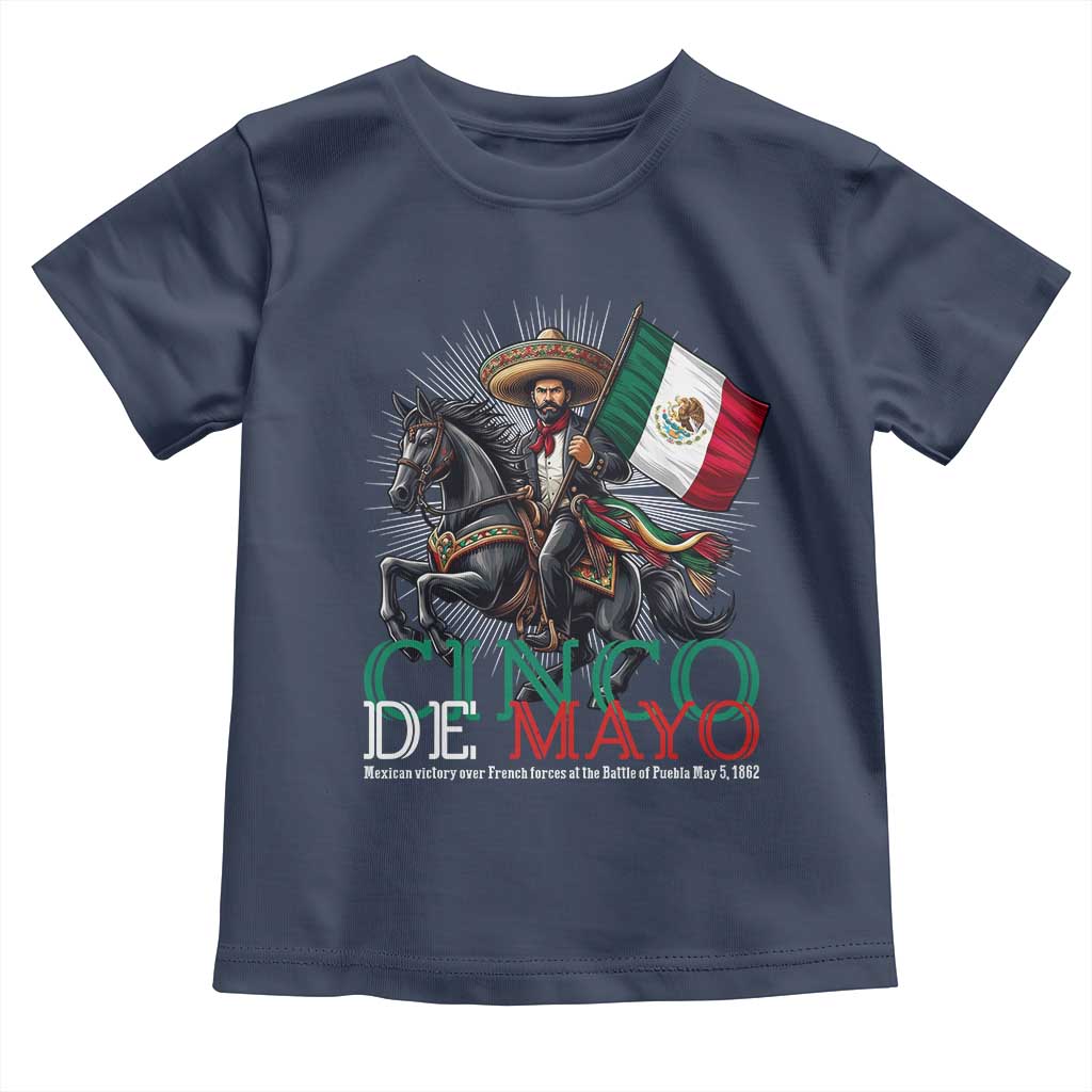 Cinco De Mayo Battle Of Puebla Toddler T Shirt Historical Mexican Heritage TS12 Navy Print Your Wear