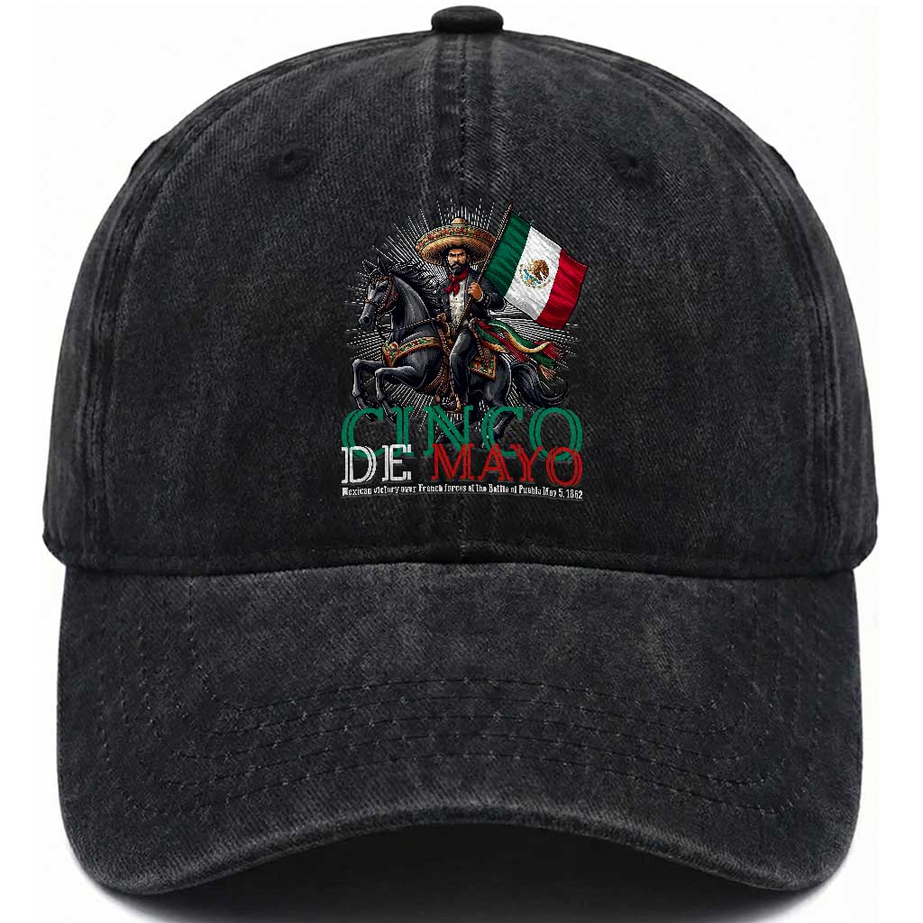 Cinco De Mayo Battle Of Puebla Washed Cotton Baseball Cap Historical Mexican Heritage TS12 Print Your Wear