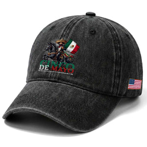 Cinco De Mayo Battle Of Puebla Washed Cotton Baseball Cap Historical Mexican Heritage TS12 Print Your Wear
