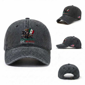 Cinco De Mayo Battle Of Puebla Washed Cotton Baseball Cap Historical Mexican Heritage TS12 Washed Cap Universal Fit Dark Gray Print Your Wear