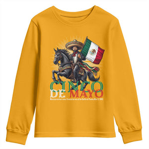 Cinco De Mayo Battle Of Puebla Youth Sweatshirt Historical Mexican Heritage TS12 Gold Print Your Wear